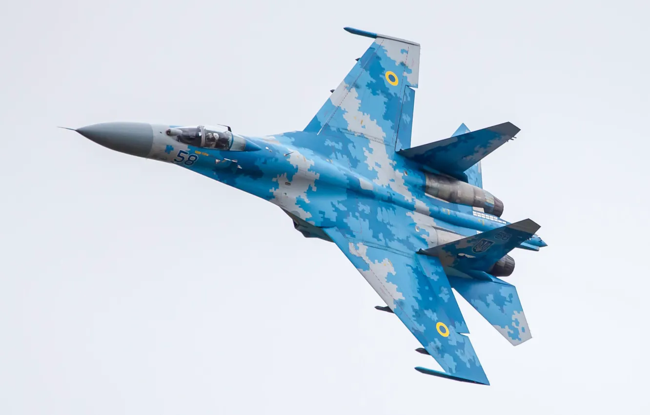 Photo wallpaper fighter, Ukraine, Su-27, Ukrainian air force