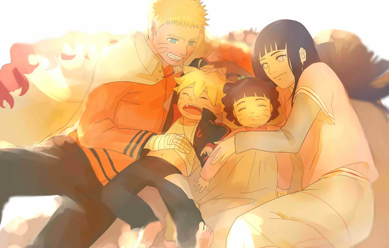 Photo wallpaper Naruto, art, Hinata, Naruto Uzumaki, Himavari