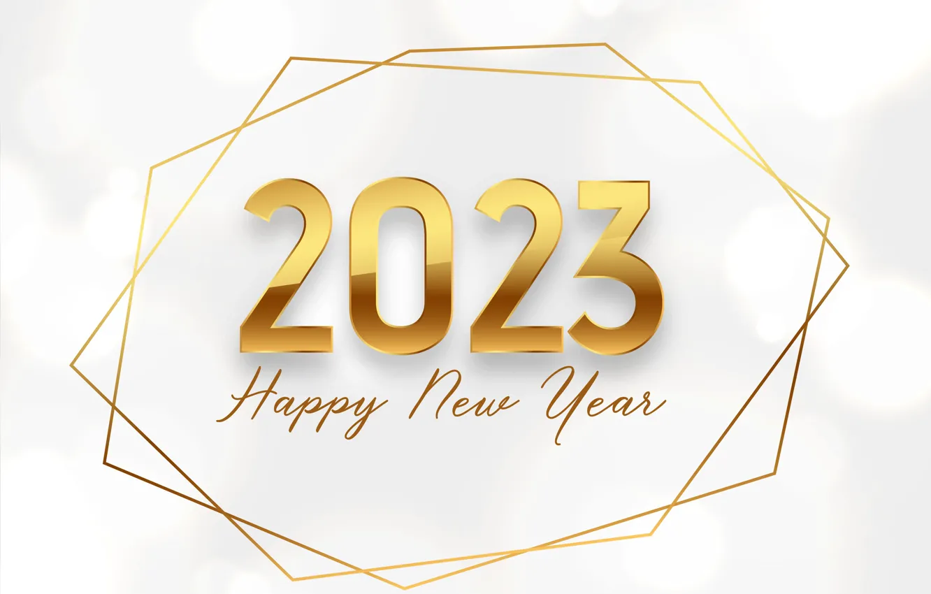 Photo wallpaper line, the inscription, new year, frame, figure, figures, white background, gold