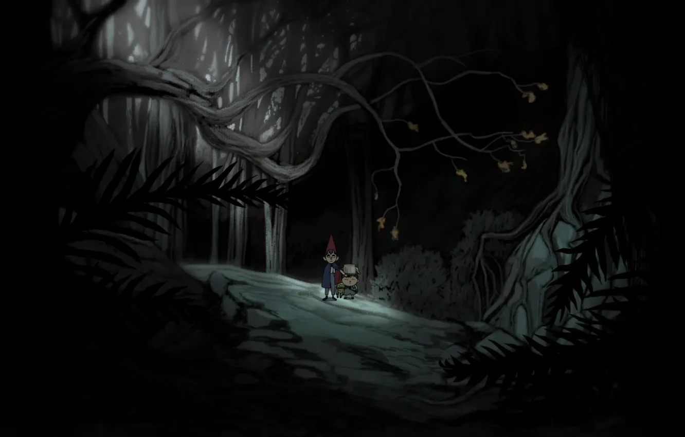 Photo wallpaper forest, Over the Garden Wall, On the other side of the fence, Wirt and Gregory