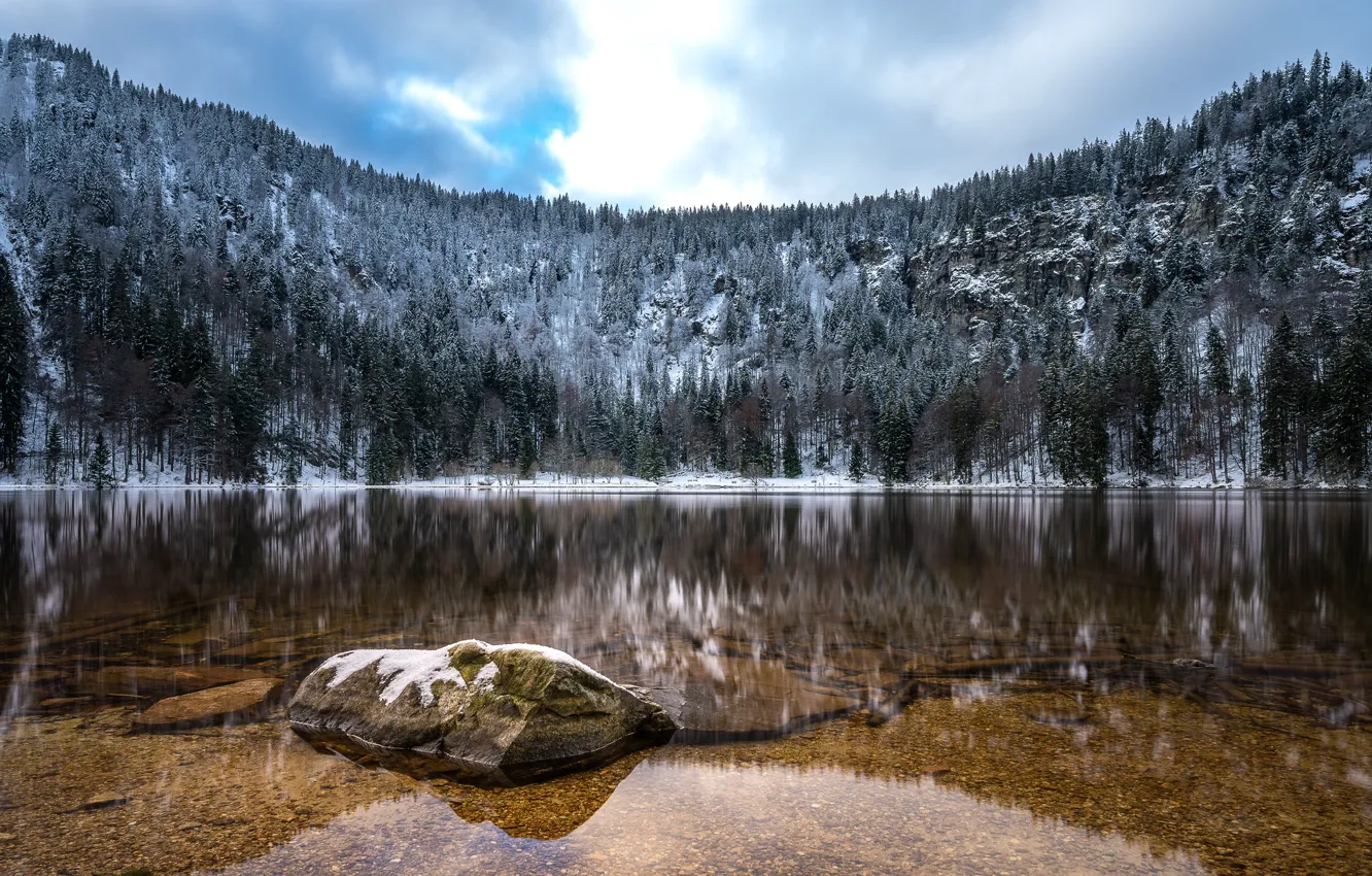 Photo wallpaper Germany, Baden-Württemberg, silent lake, Feldbergerhof
