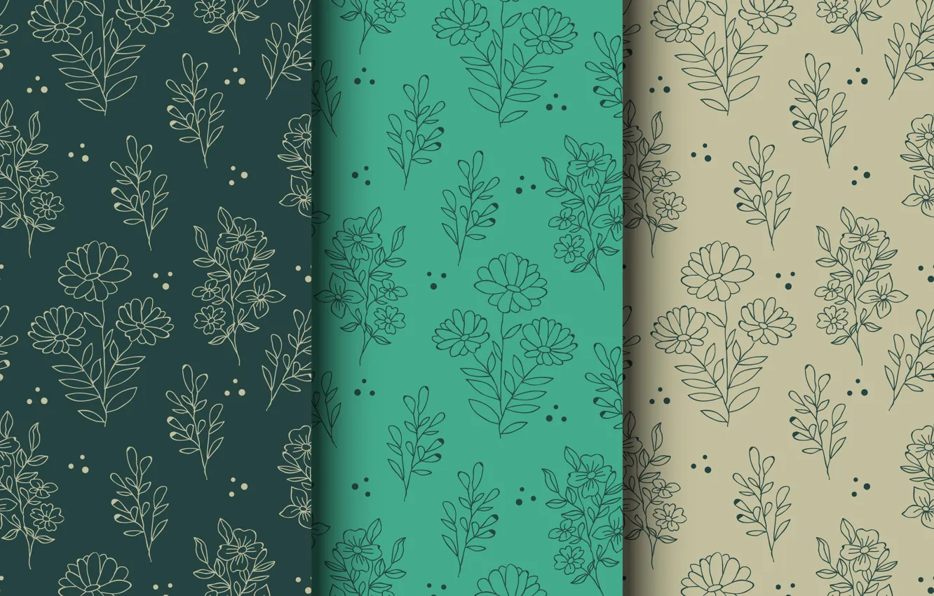 Photo wallpaper flowers, background, pattern, floral, background