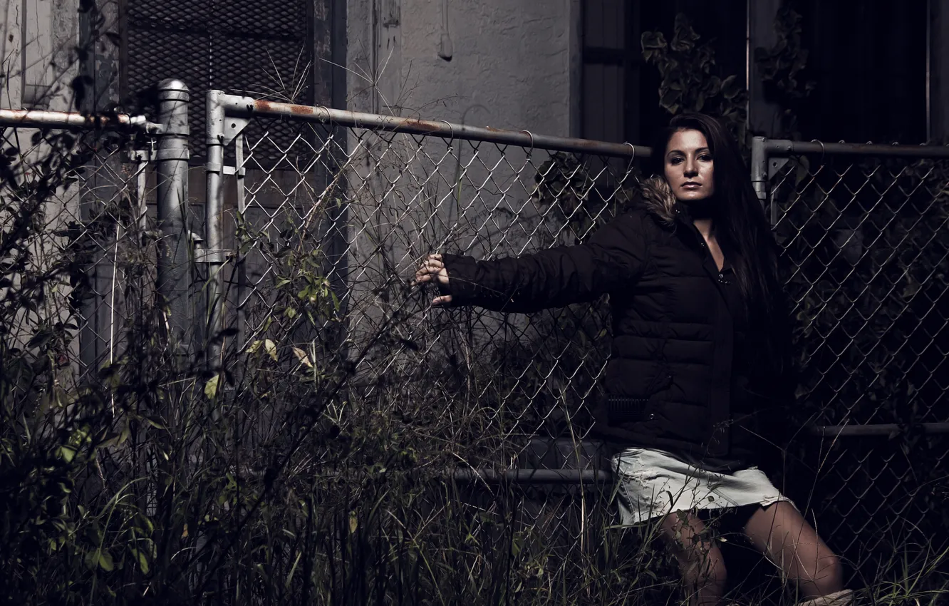 Photo wallpaper girl, the fence, skirt, photographer, girl, photography, photographer, Brian Storey