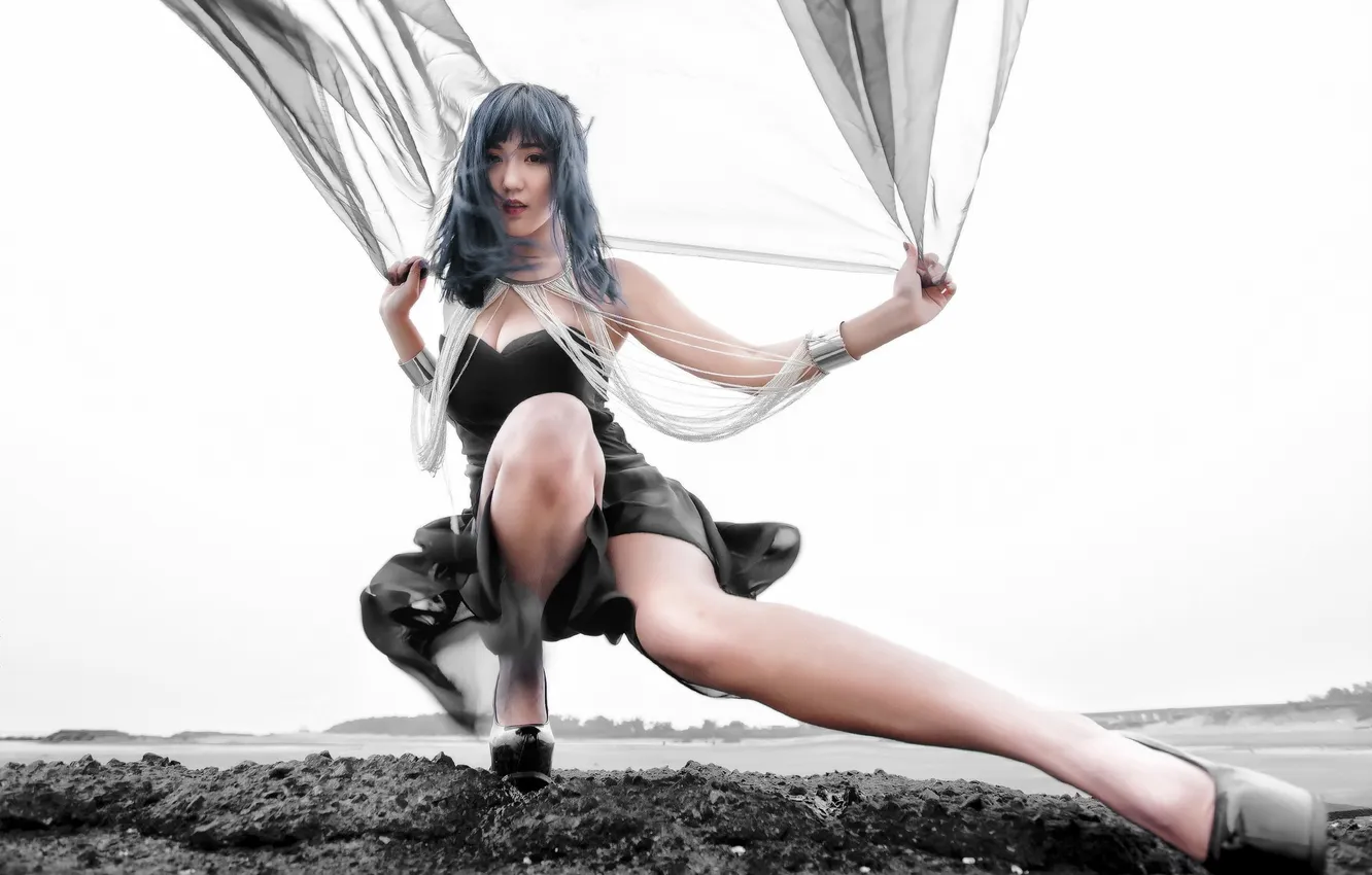 Photo wallpaper girl, pose, background