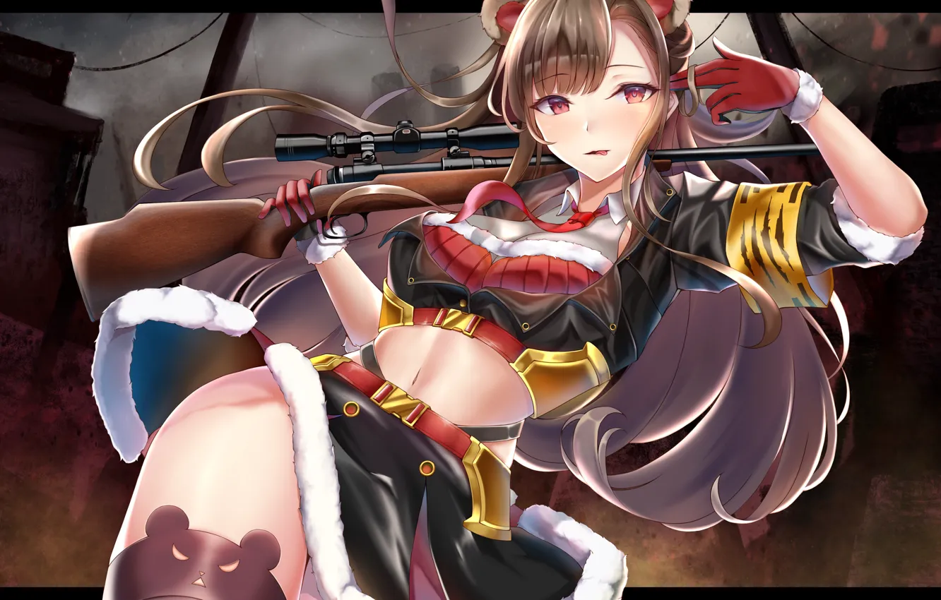 Photo wallpaper look, girl, pose, skirt