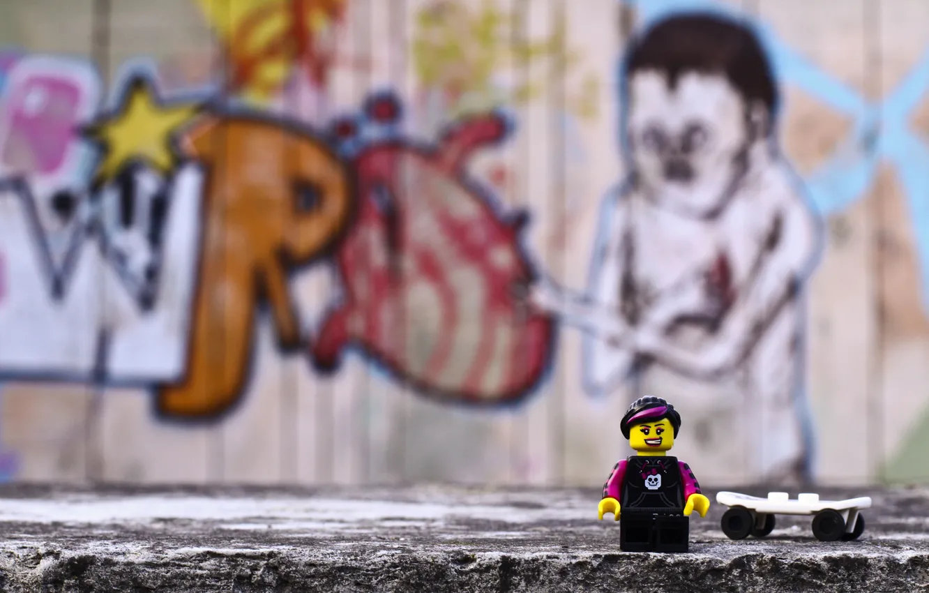 Photo wallpaper toy, figures, LEGO, Lego, Emo, skater