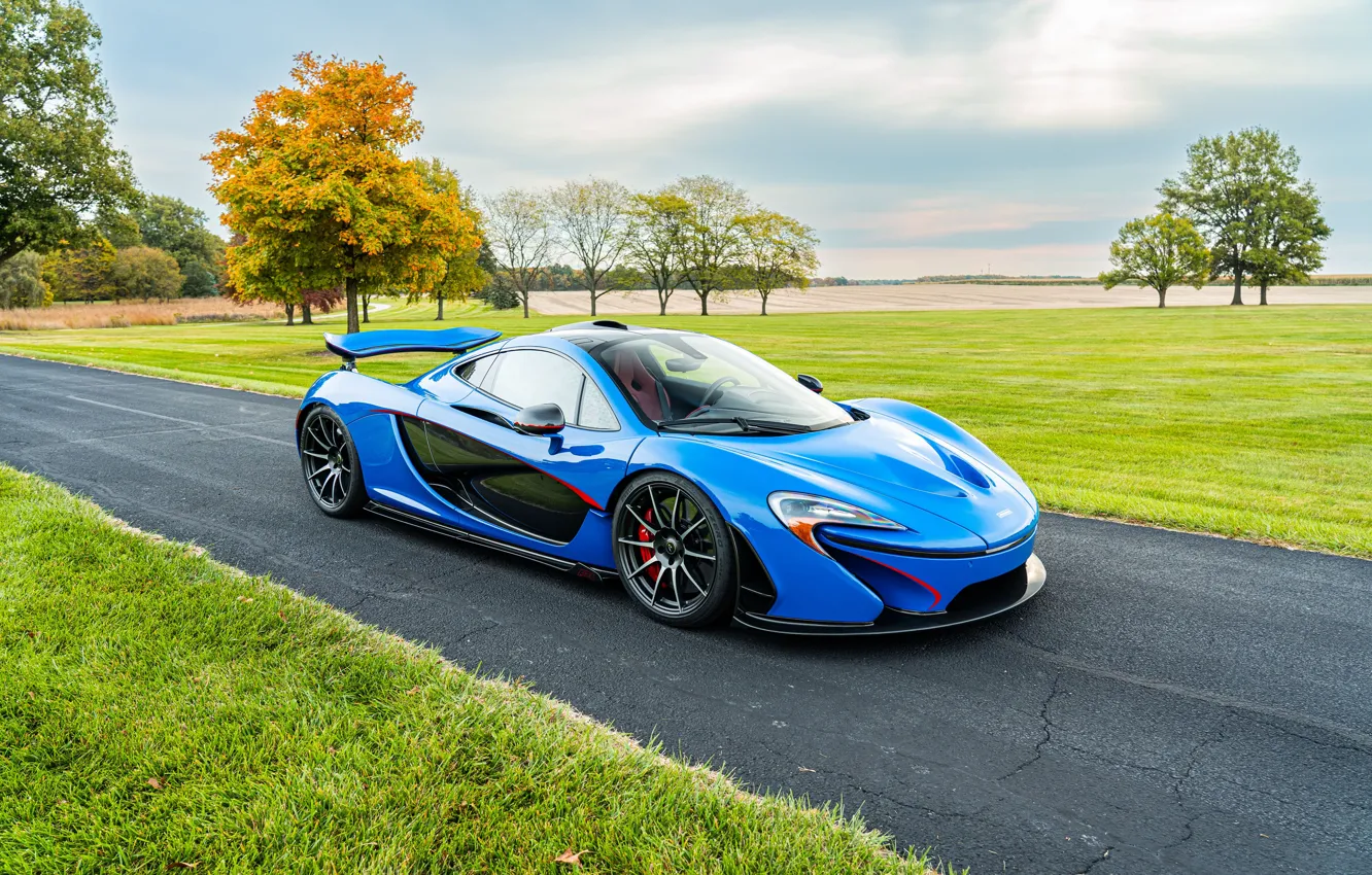 Photo wallpaper car, McLaren, road, McLaren P1, P1