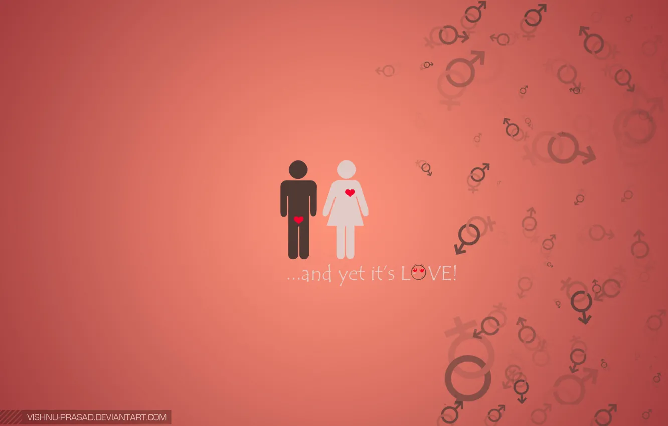 Photo wallpaper girl, love, mood, male, he and she