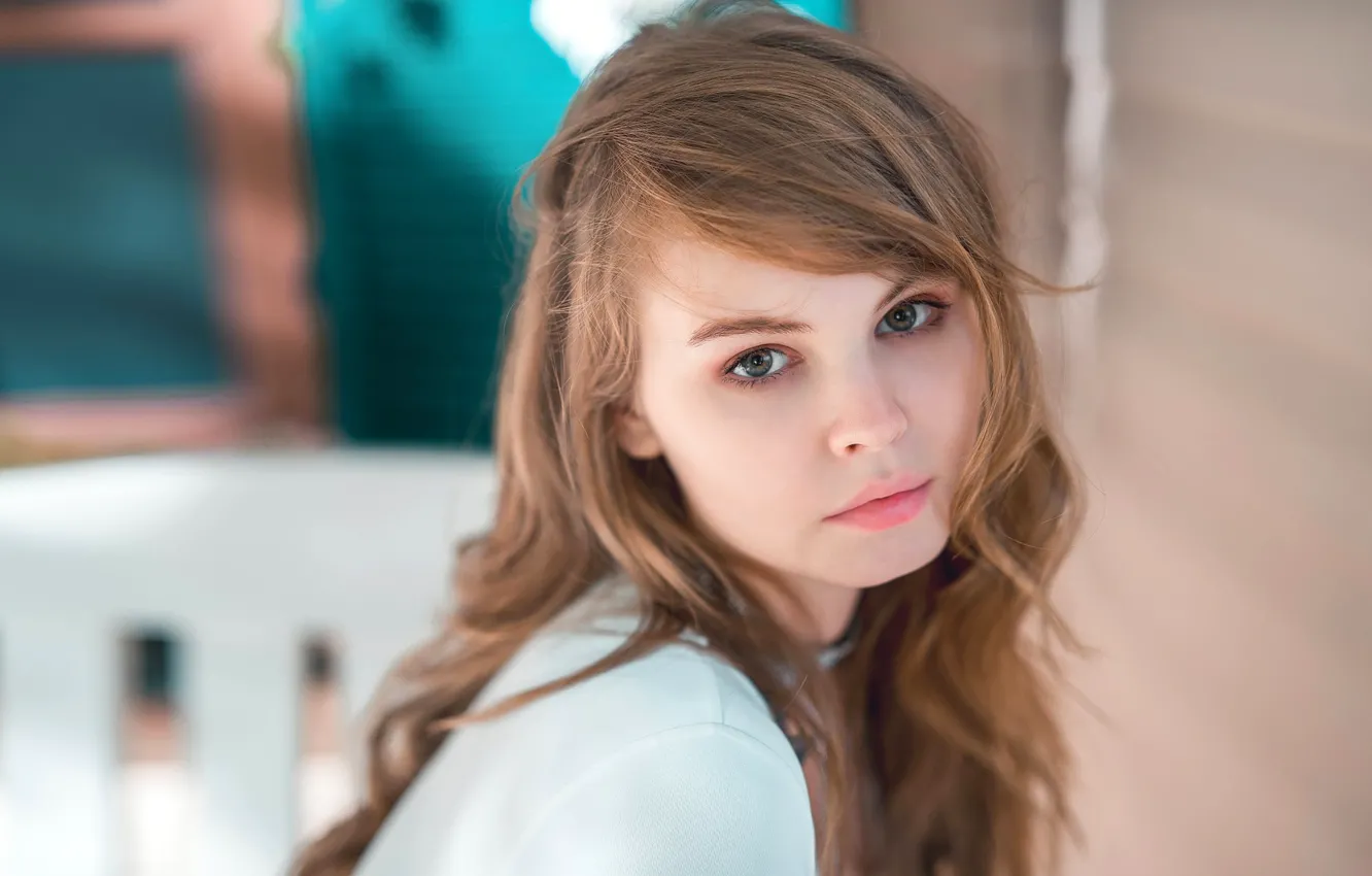 Photo wallpaper model, portrait, brown hair, beauty, bokeh, Anastasia Shcheglova, Anastasia Scheglova, Daria Klepikova