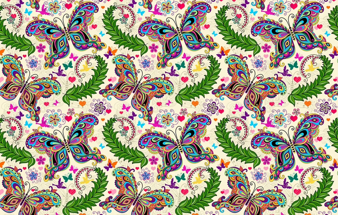 Photo wallpaper pattern, butterfly, wings