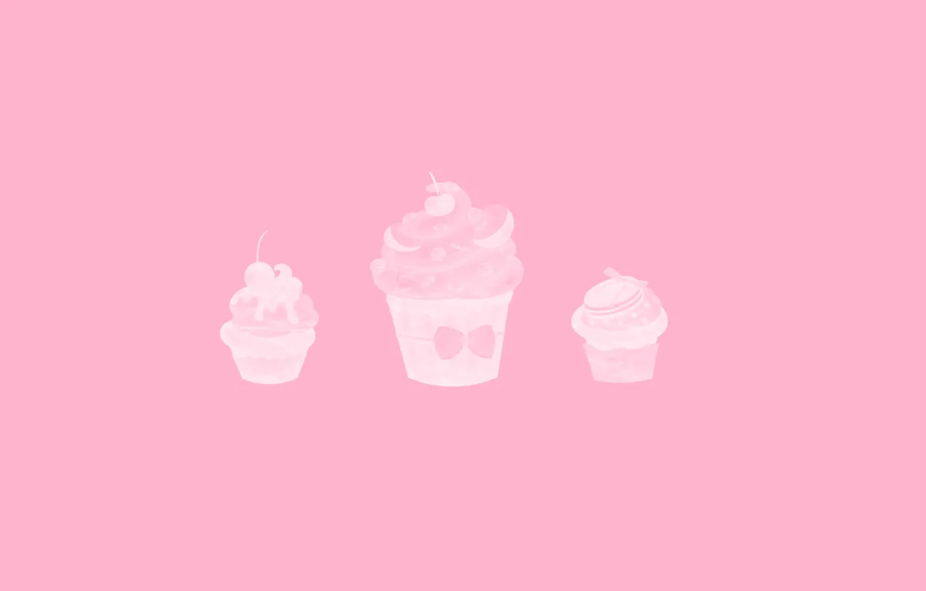 Photo wallpaper minimalism, food, sweet, cupcake, cupcakes, cute