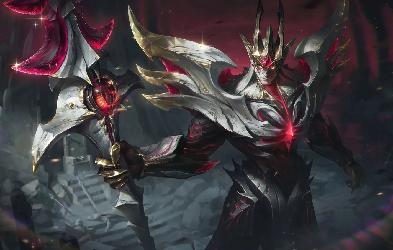 Photo wallpaper weapons, armor, warrior, game, characters, League of Legends, lol, LoL