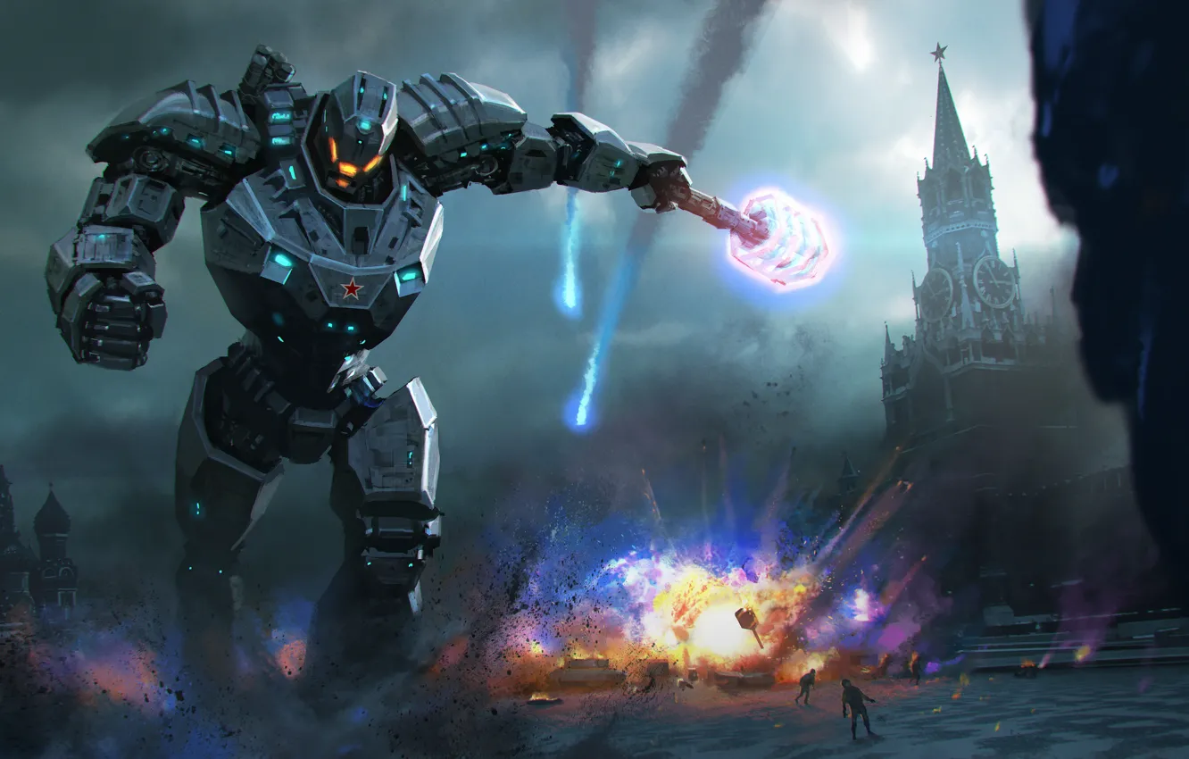 Photo wallpaper robot, Russia, Pacific Rim, jaeger warrior uniform