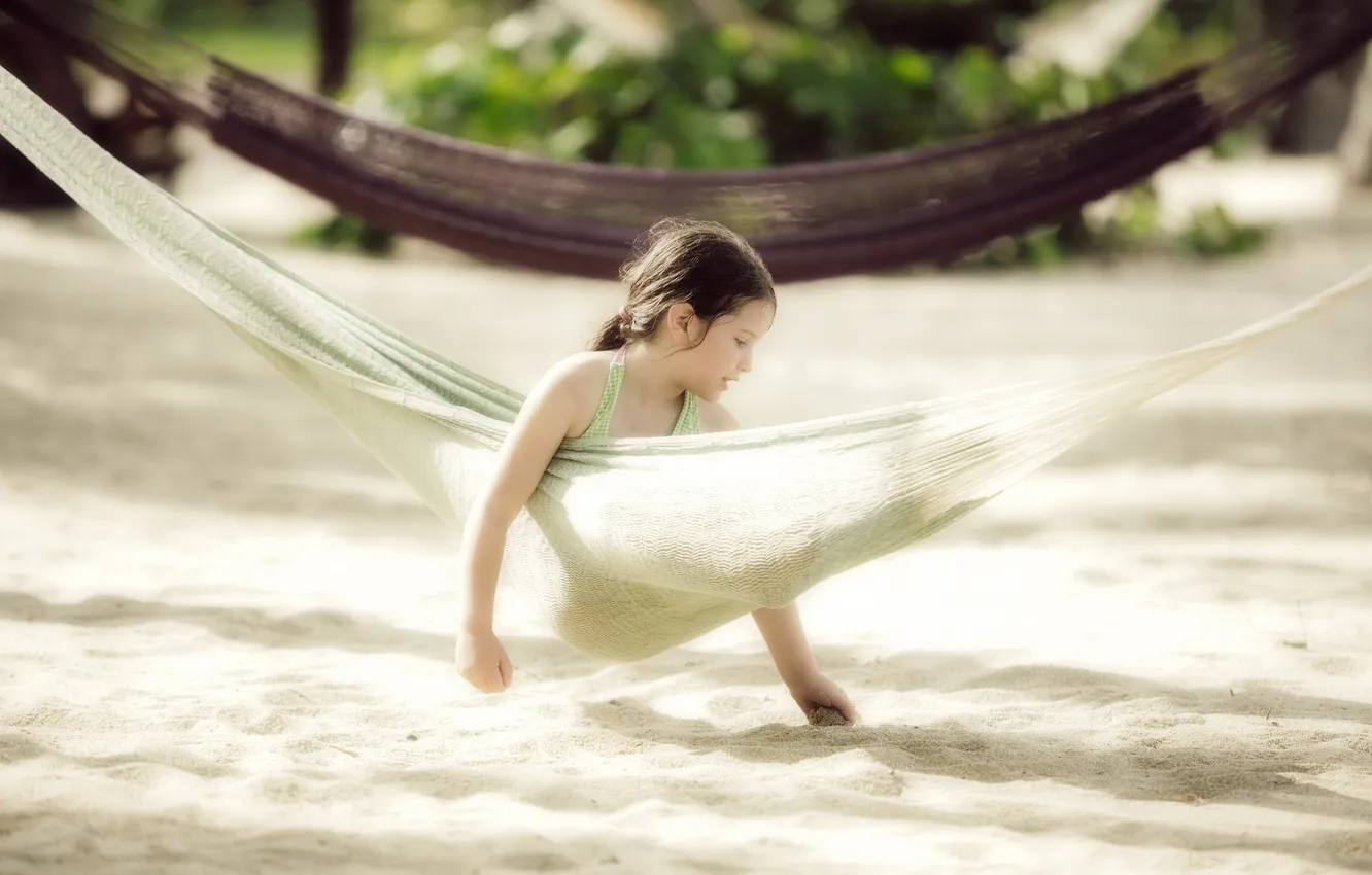 Photo wallpaper summer, mood, hammock, girl