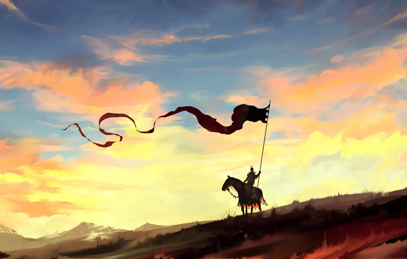 Photo wallpaper figure, warrior, fantasy, art, banner, Concept Art, Dominik Mayer, by Dominik Mayer