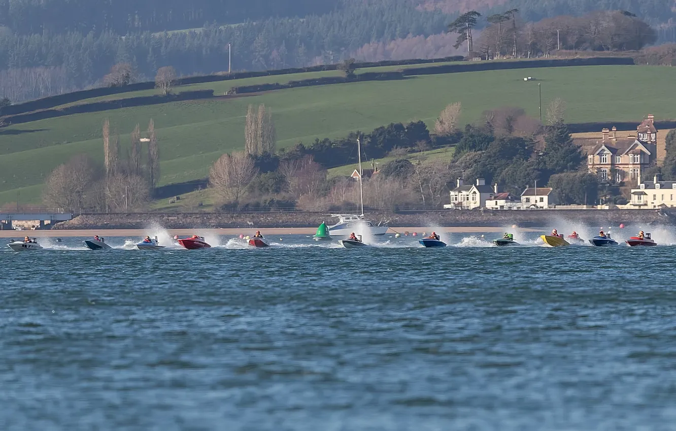 Photo wallpaper race, boat, speed