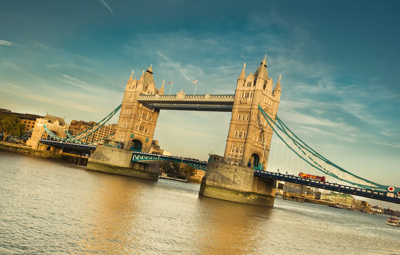 Photo wallpaper England, London, Tower Bridge, London, England, Thames River