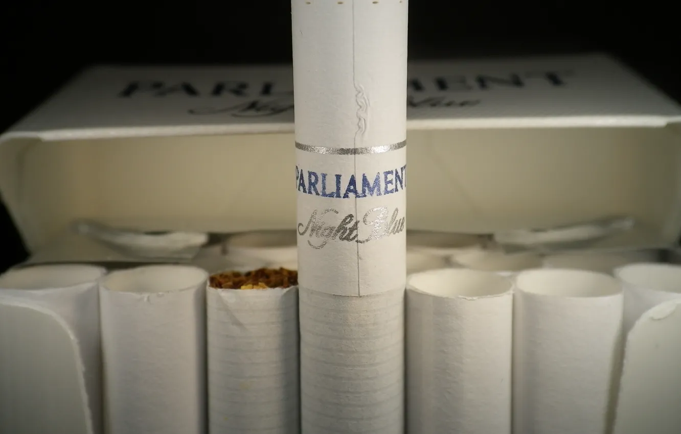 Photo wallpaper pack, brand, cigarette, night blue, parliament, inverted cigarette