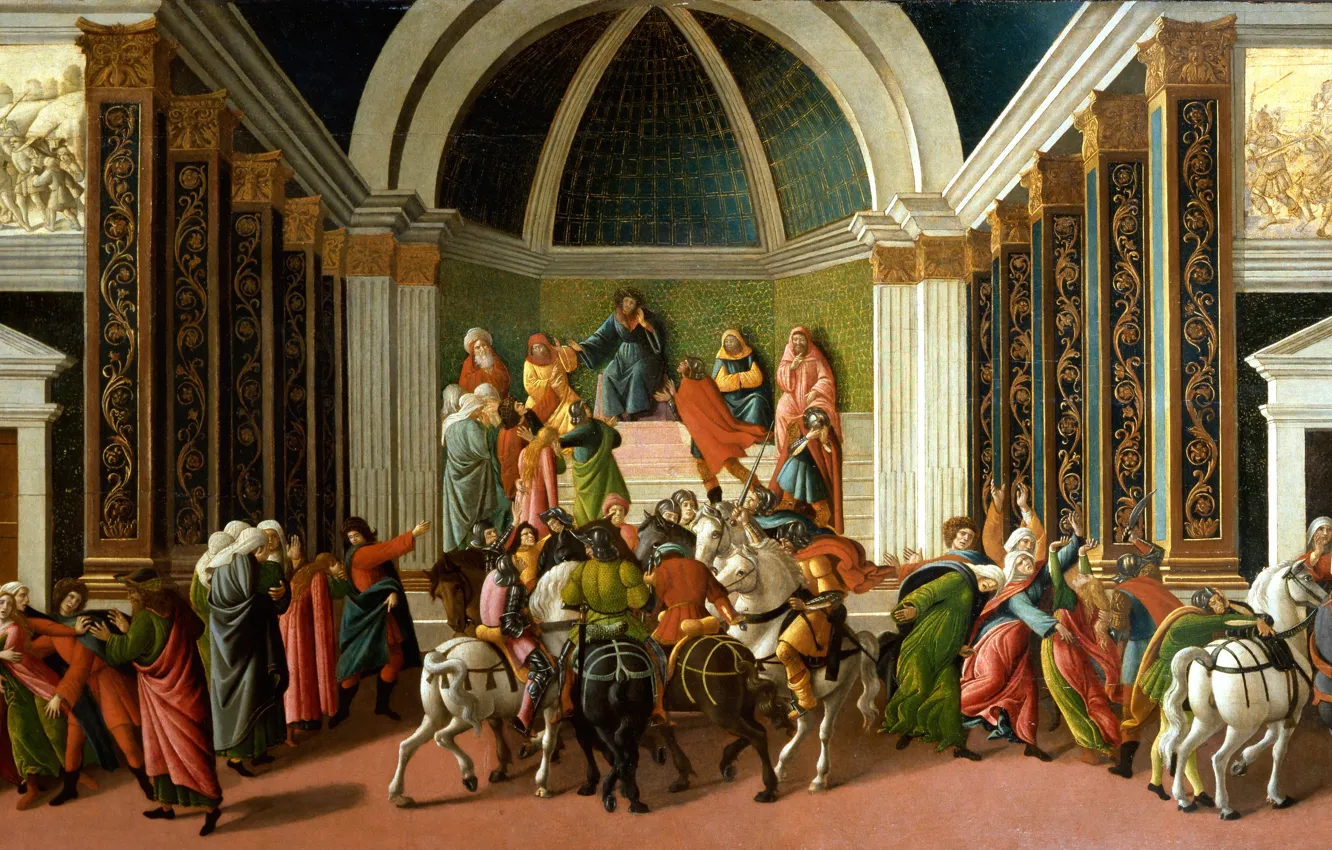 Photo wallpaper picture, mythology, Sandro Botticelli, History Of Virginia