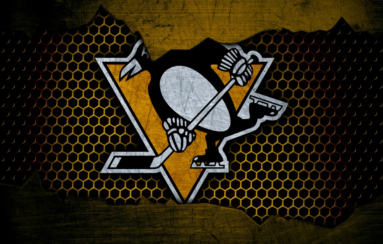 Photo wallpaper wallpaper, sport, logo, NHL, hockey, Pittsburgh Penguins
