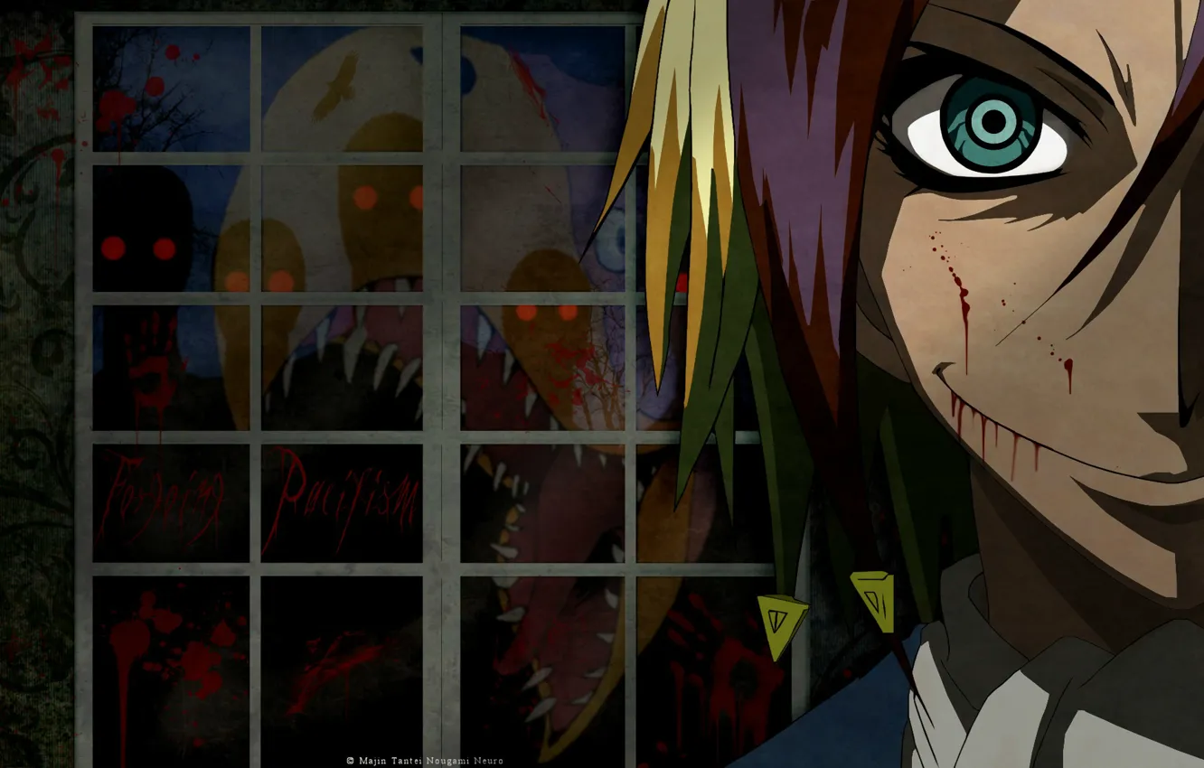 Photo wallpaper blood, spirit, mouth, Ghost, madness, toothy, hell of a grin, Neuro Nougami