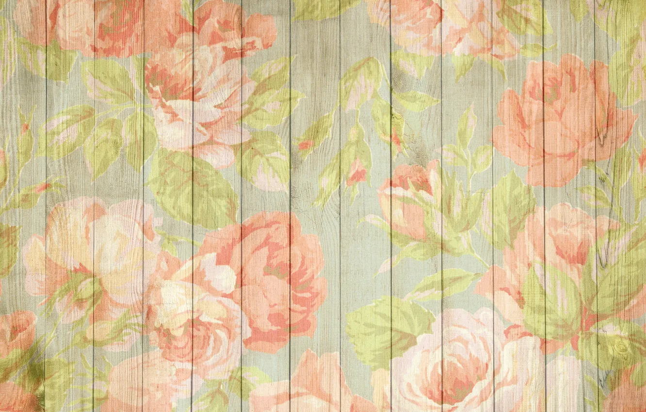 Photo wallpaper background, texture, vintage, peonies
