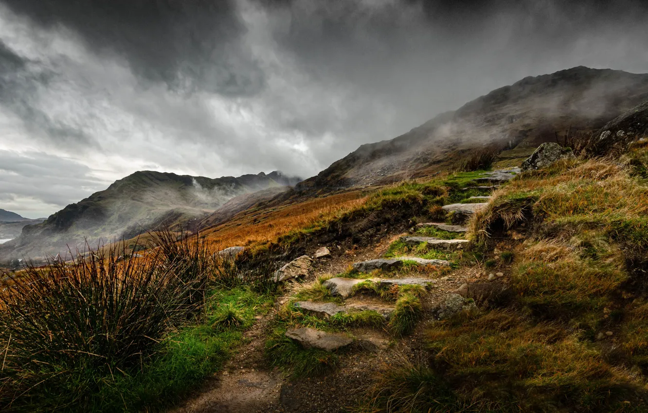 Photo wallpaper mountains, Wales, Snowdonia