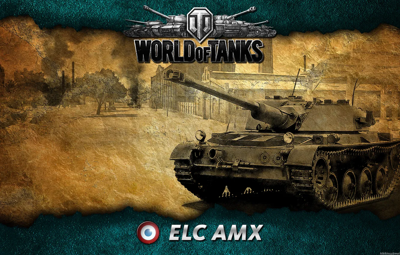 Photo wallpaper France, tank, Tree, tanks, WoT, World of Tanks, Elc Amx