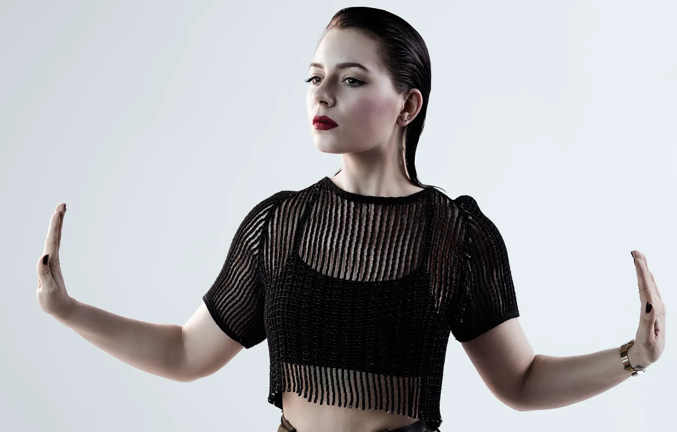 Photo wallpaper look, girl, pose, blouse, Charl