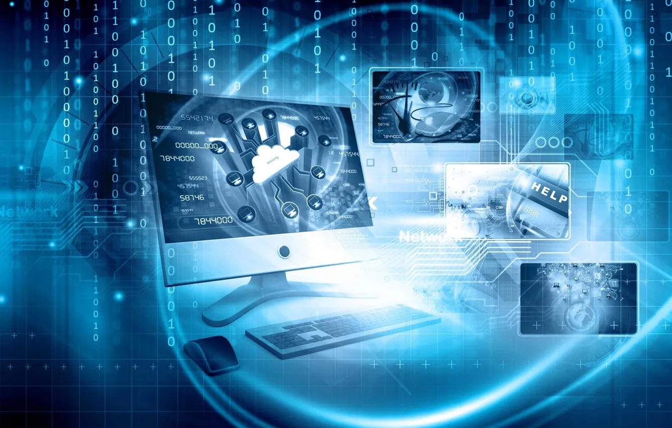 Photo wallpaper computer, network, Internet, laptop