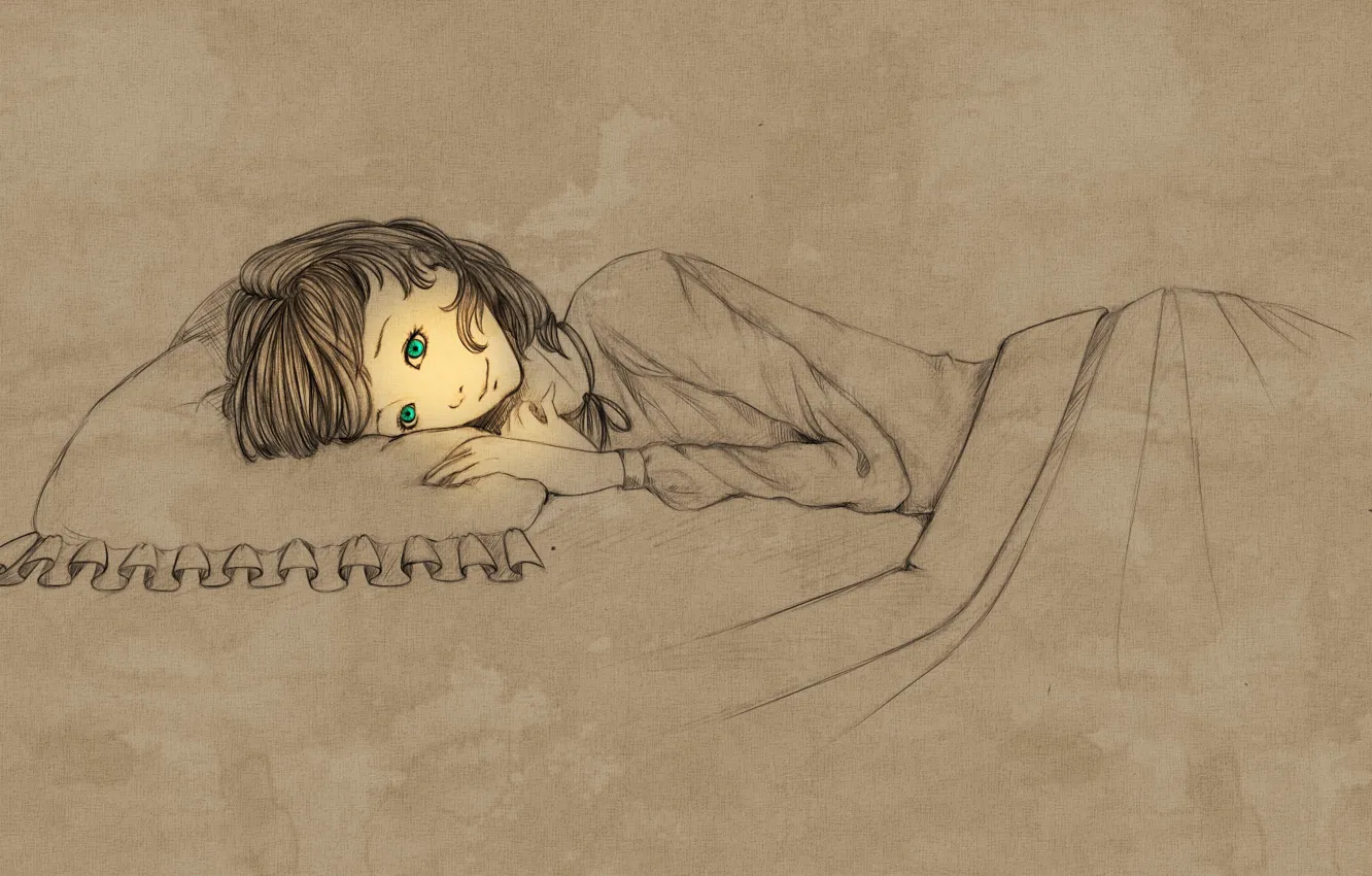 Photo wallpaper light, mood, the evening, art, girl, before going to sleep