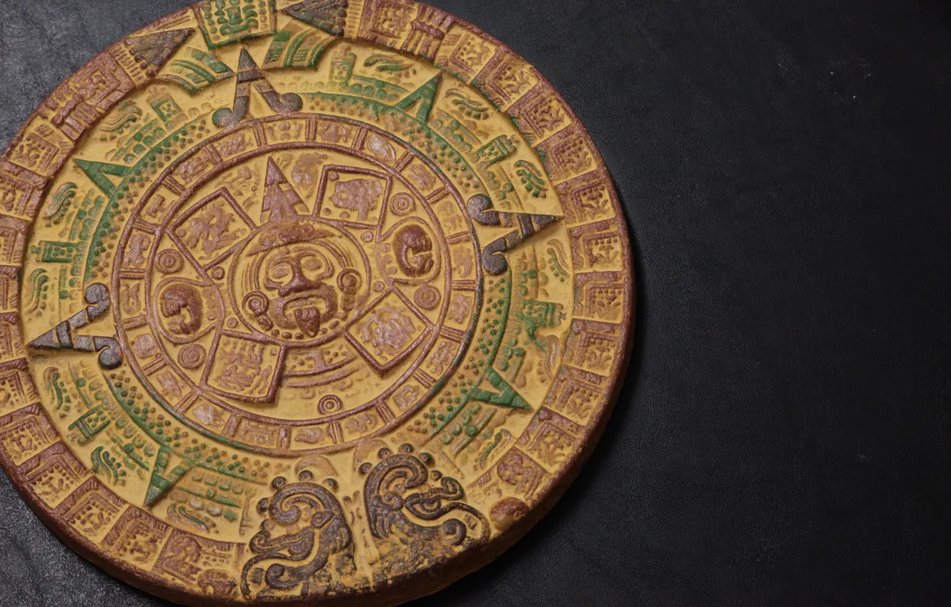 Photo wallpaper background, pattern, round, the Aztecs, calendar, Aztec Calendar, Shem