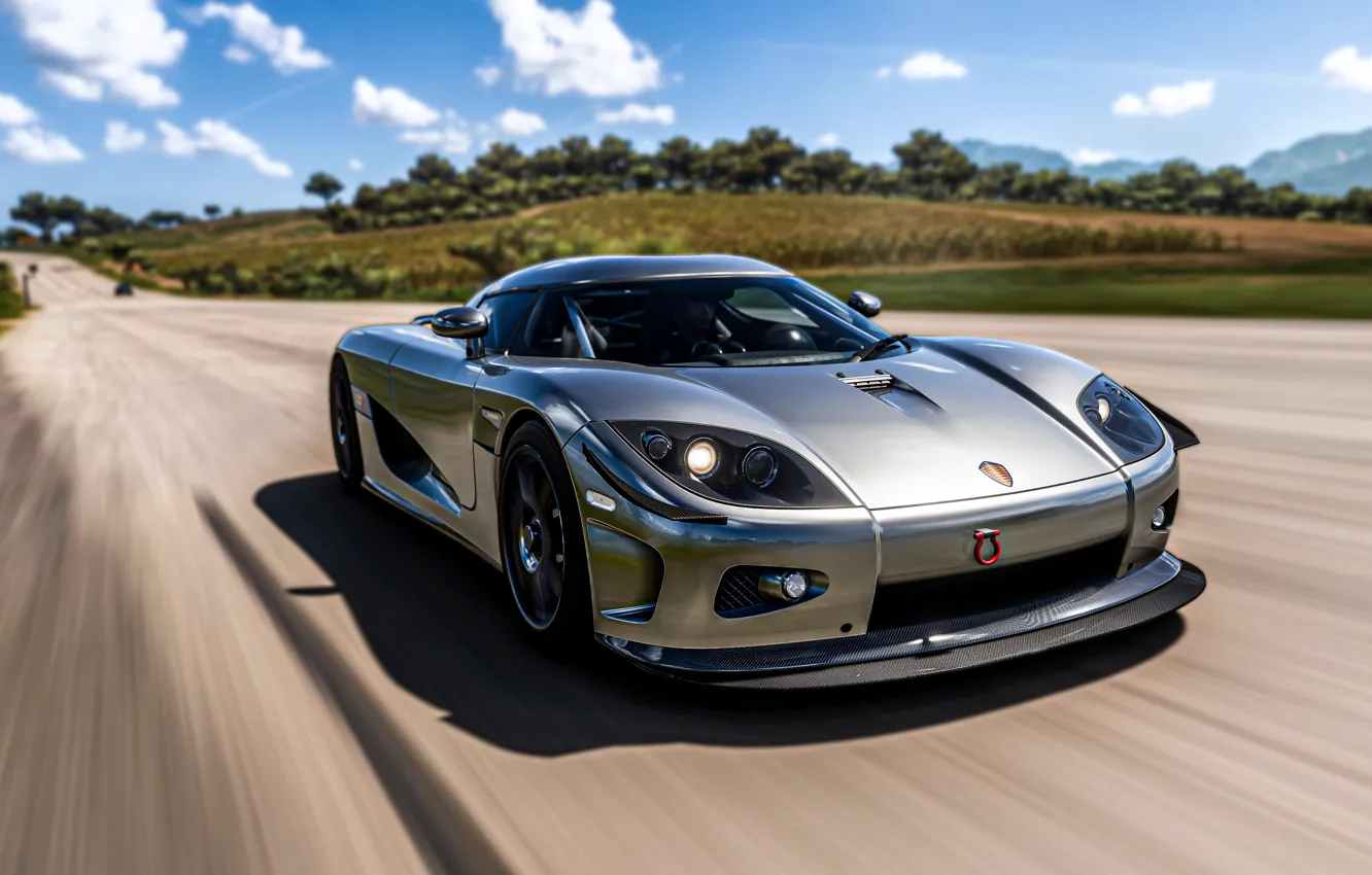 Photo wallpaper road, sky, clouds, Supercars, reflection, plants, Forza Horizon, forza