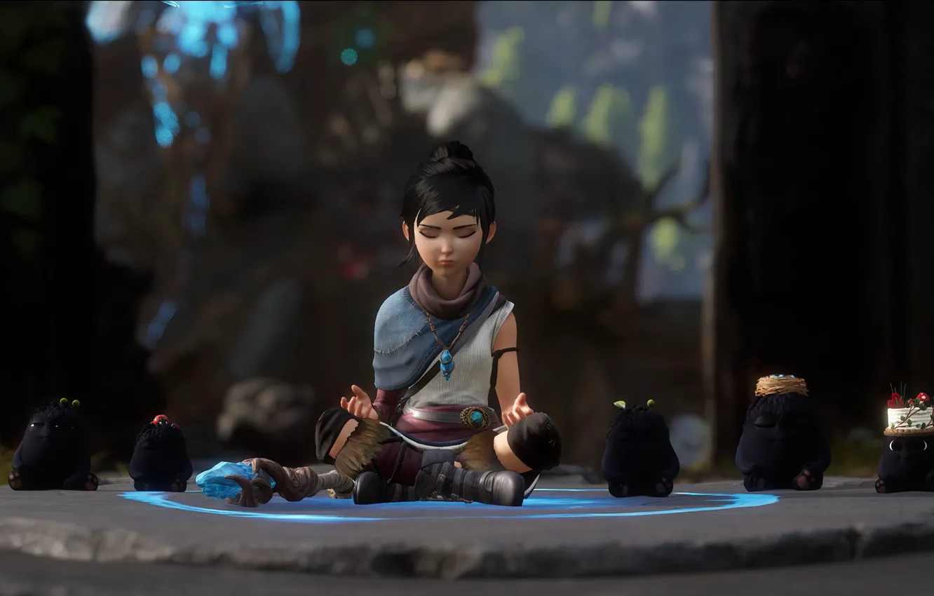 Photo wallpaper fantasy, game, Kena Bridge of Spirits, screen shot
