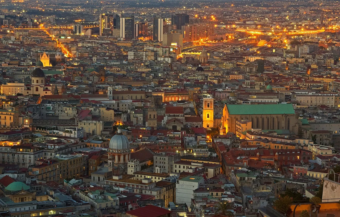 Photo wallpaper Italy, panorama, Naples