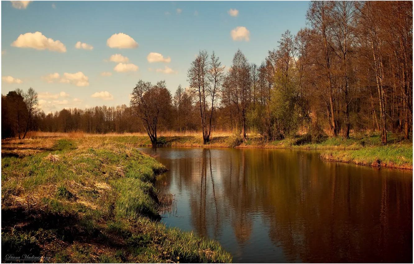 Photo wallpaper landscape, nature, river