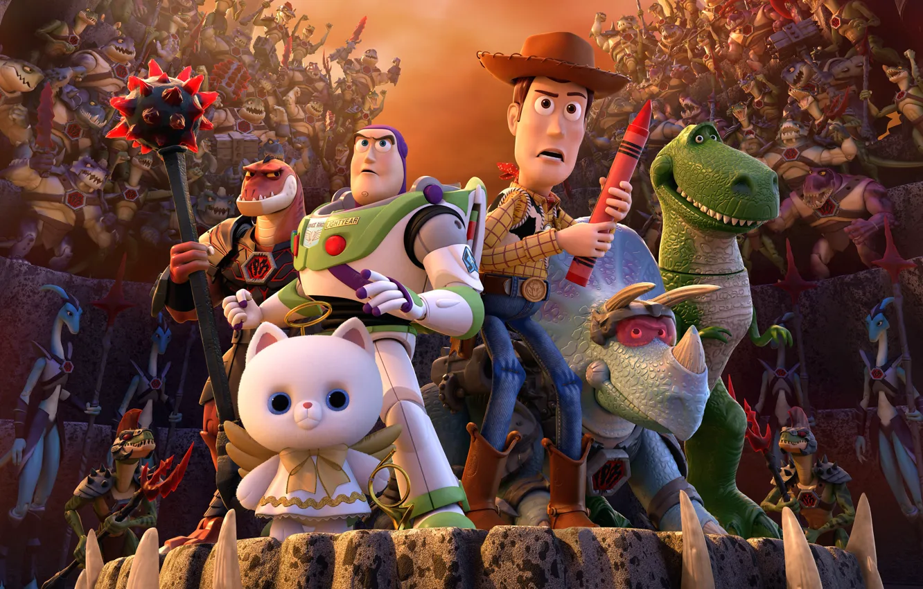 Photo wallpaper sword, Pixar, armor, hat, cat, cartoon, hybrid, fear