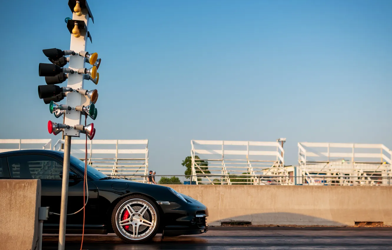 Photo wallpaper black, track, Porsche, ADV, 1 EVS Pcar 5