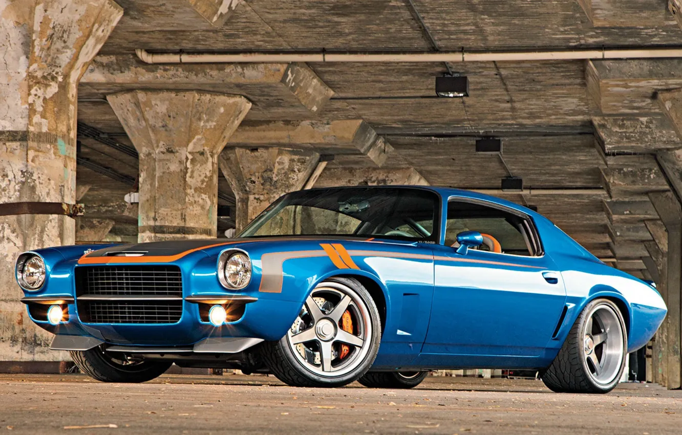 Photo wallpaper 1971, Chevrolet, camaro, chevrolet, tuning, custom, Camaro