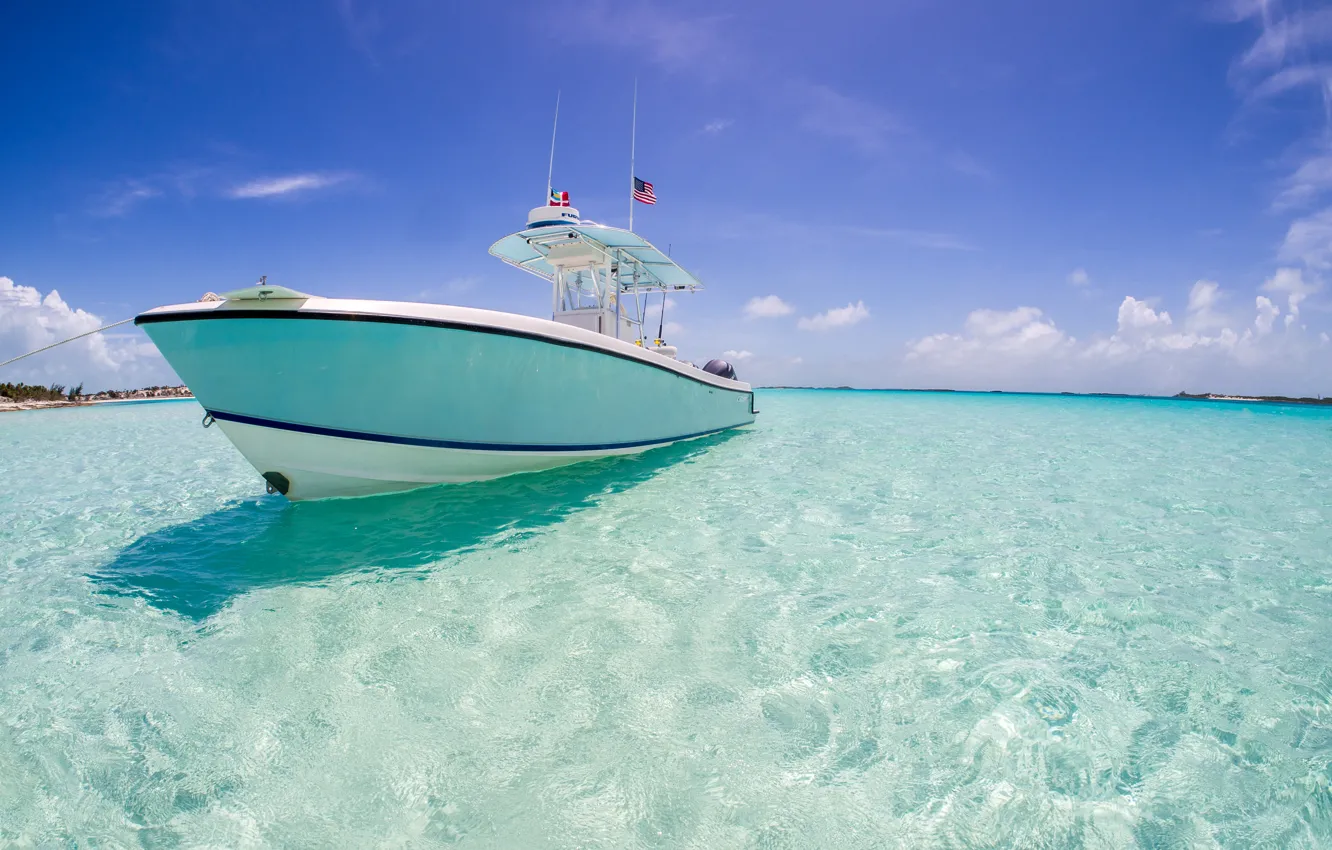 Photo wallpaper water, the ocean, yacht, boat, resort, clean