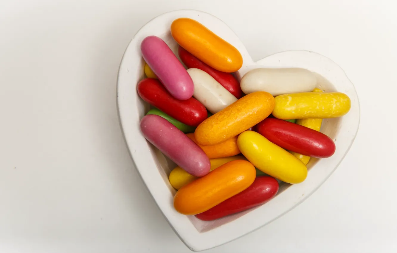 Photo wallpaper heart, sweet, comfits