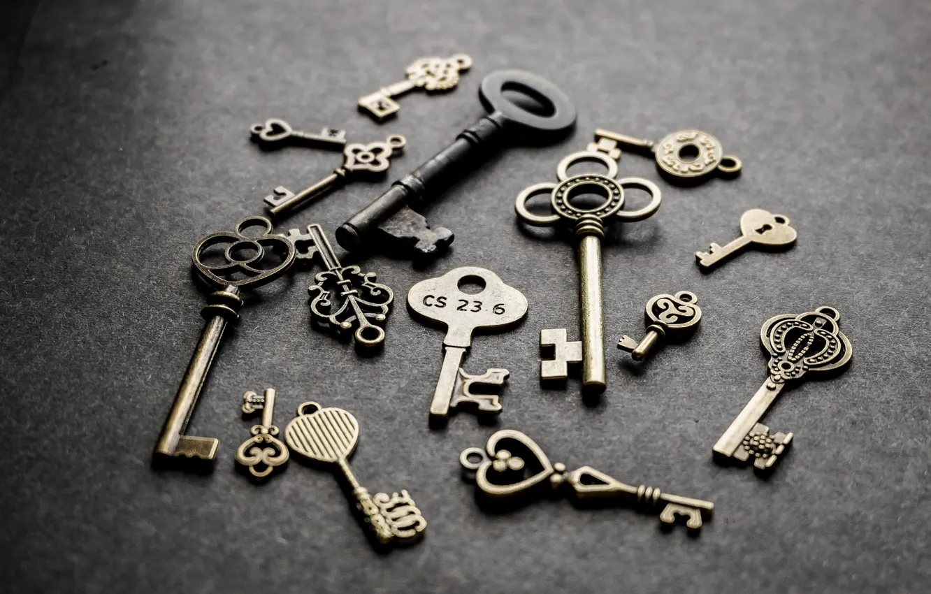 Photo wallpaper background, key, a lot