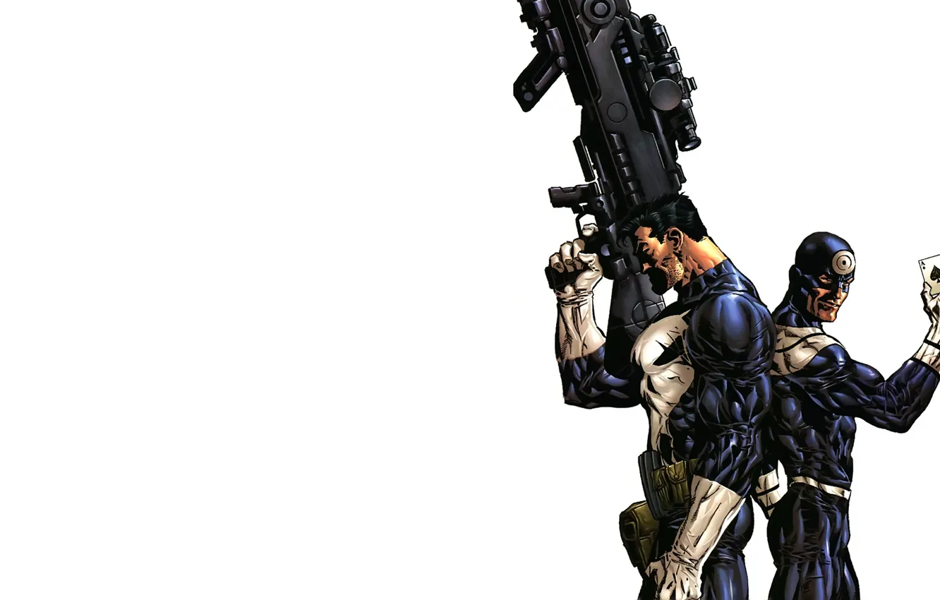 Photo wallpaper figure, map, Marvel, Comics, Marvel, The Punisher, Bullseye, Tagged