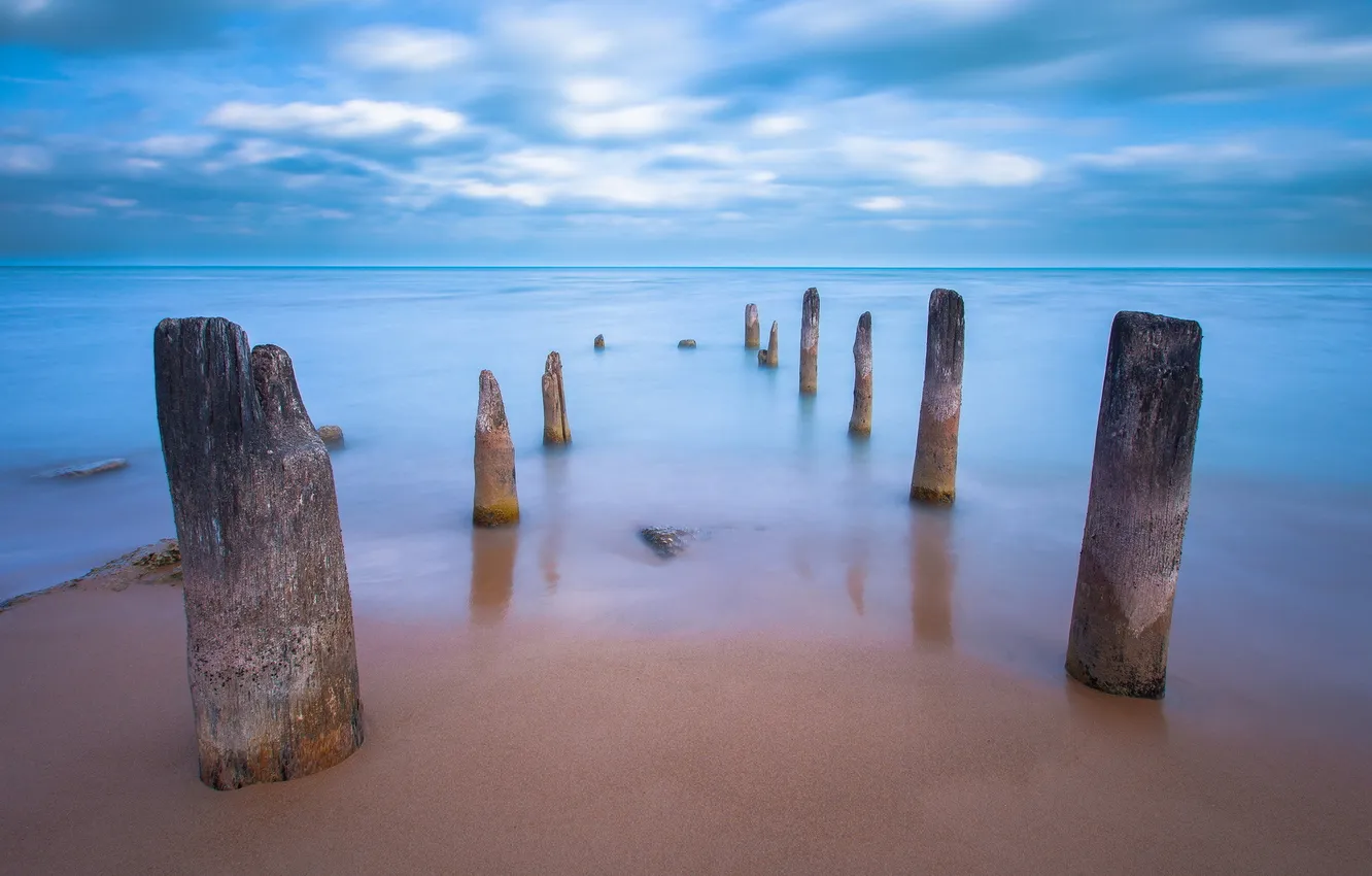 Photo wallpaper sea, landscape, support