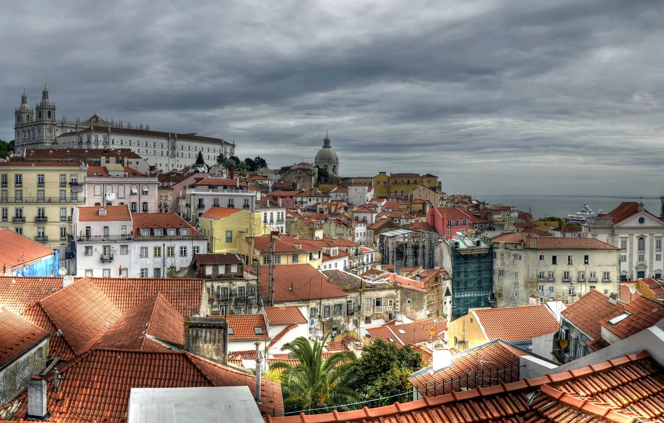 Photo wallpaper the city, photo, home, Portugal, Lisbon