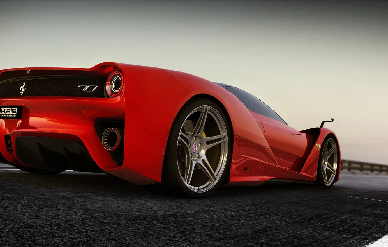 Photo wallpaper concept, ferrari, Ferrari, render