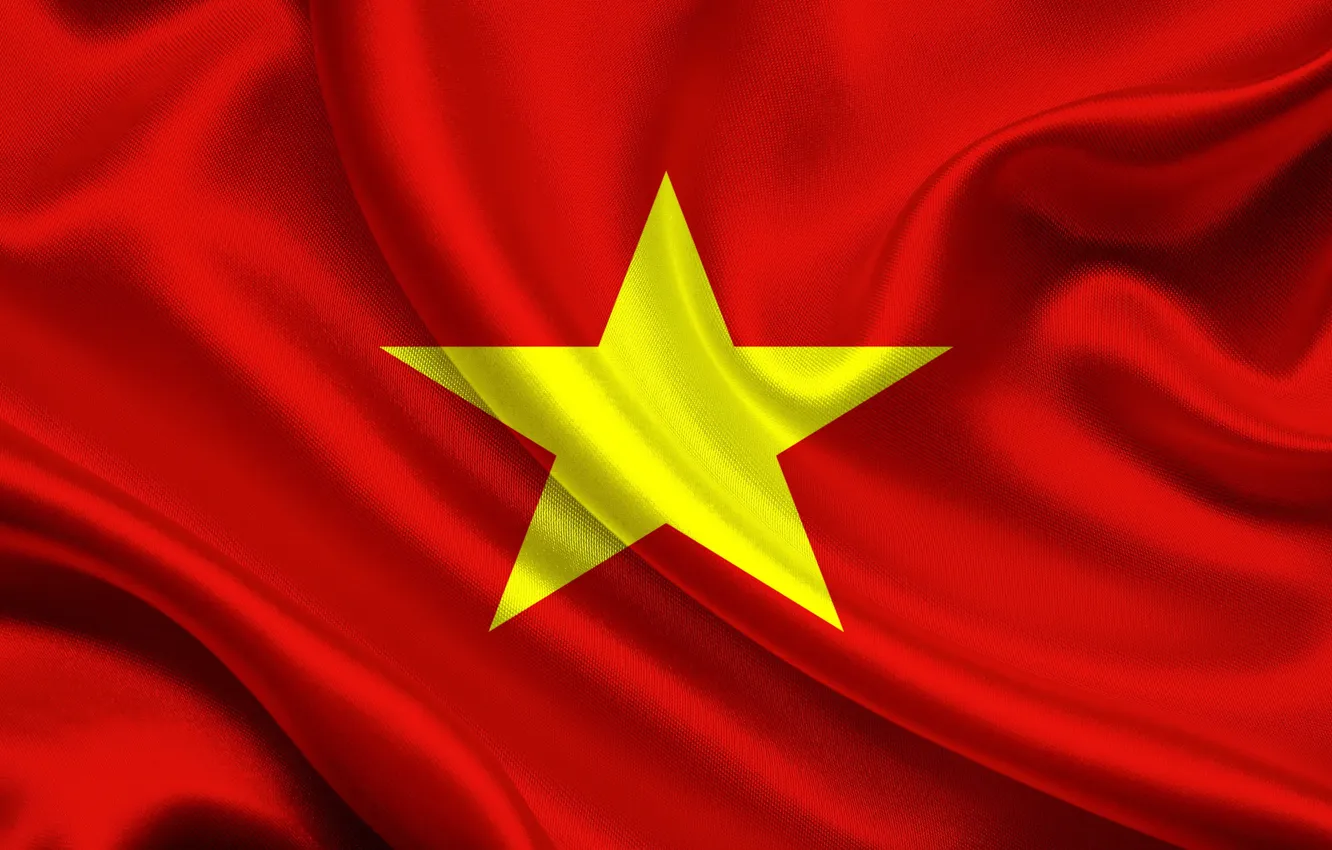 Photo wallpaper Flag, Vietnam, Democratic, Republic