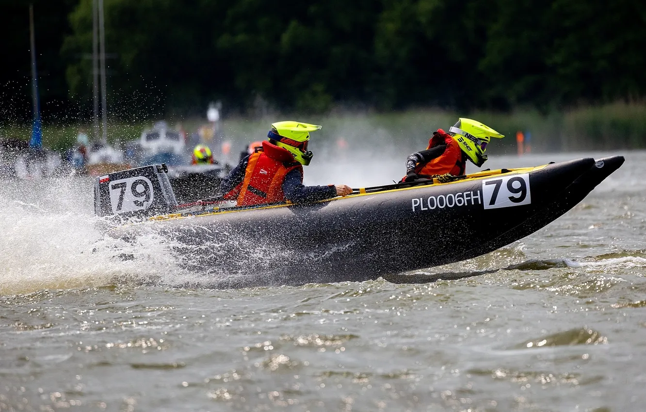 Photo wallpaper race, boat, speed