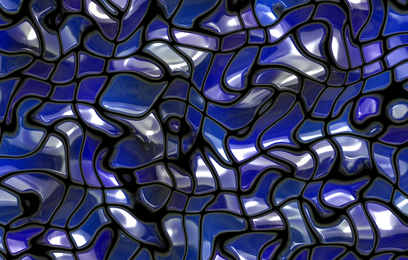 Photo wallpaper abstract, texture, background of blue glass tiles forming an ocean