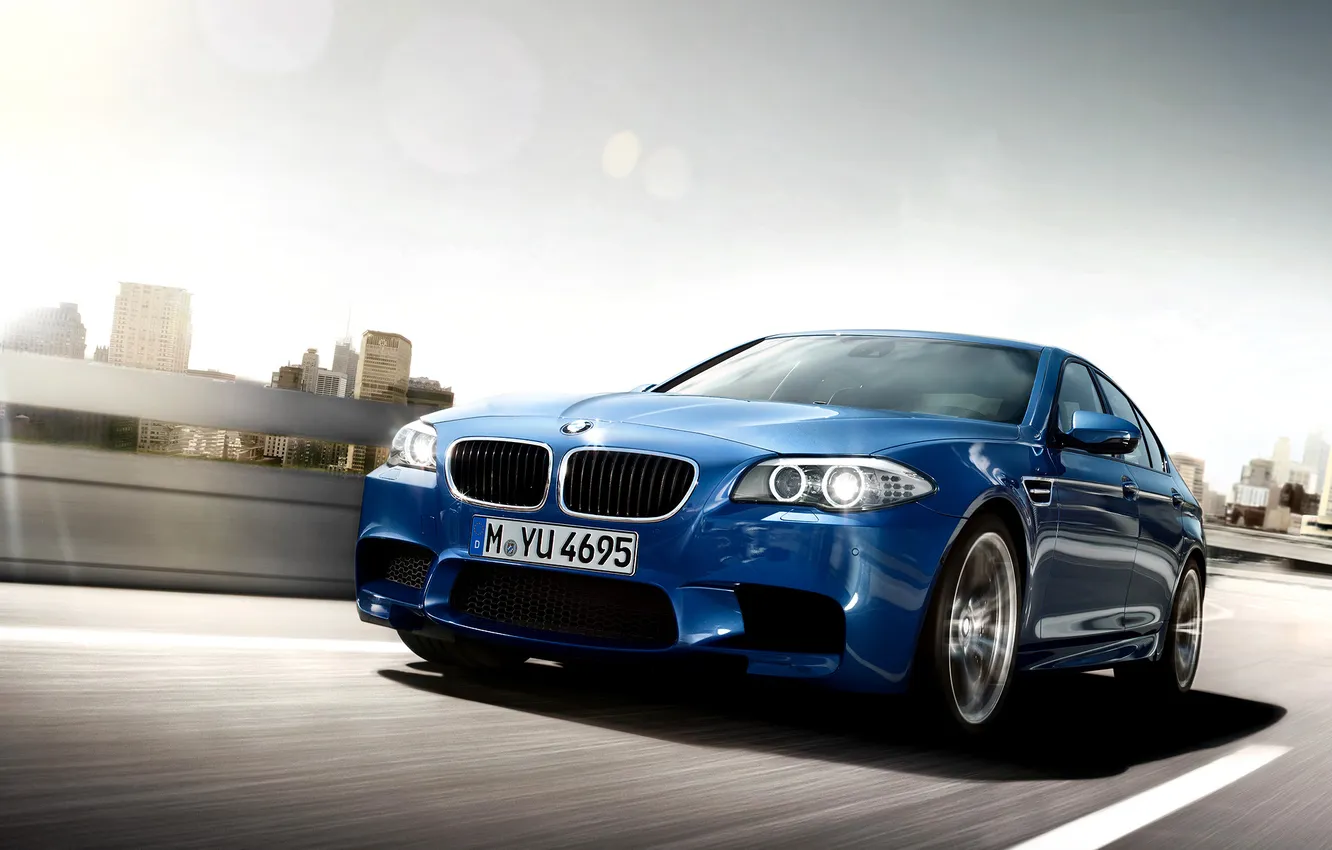 Photo wallpaper road, car, machine, speed, road, 1920x1200, speed, bmw m5 2011